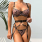 ADIE - 5 PIECE Leopard Lace Bustier SET