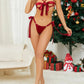 Christmas Silk Lingerie Lace Up Costumes