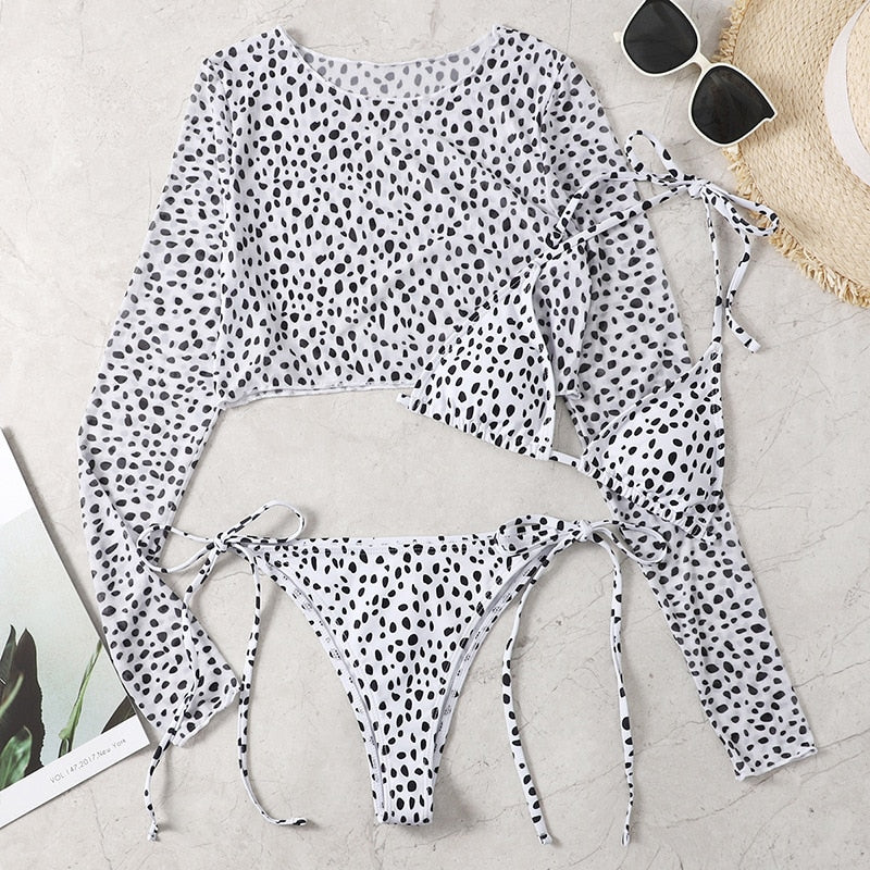 ALMA - 3 PIECE Leopard Bikini SET