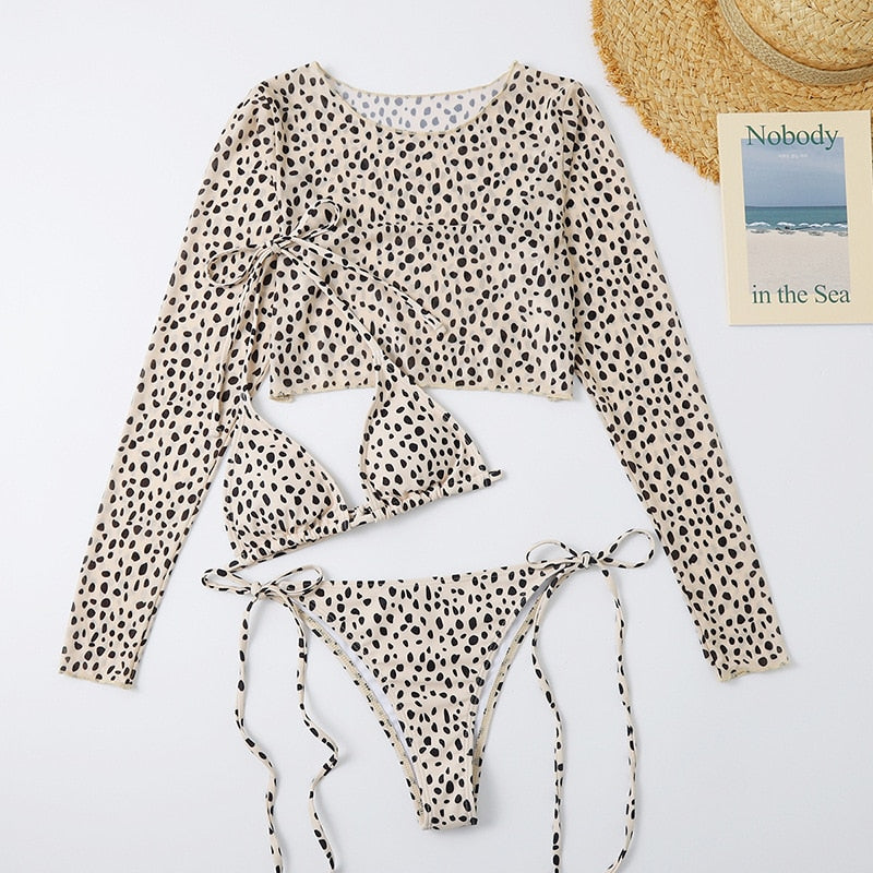 ALMA - 3 PIECE Leopard Bikini SET